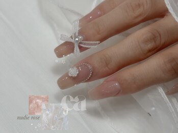 薔薇ワンホンネイル