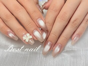 Best Nail 銀座店【ワンホンネイル・スカルプ・パラジェル・上品ジェルネイル】/長さ出しマグネットネイル