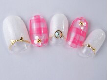 ネイルサロン ドレリッチ 大宮店(drerich)/【6990】クリアギンガムチェック