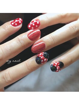 アイビーネイル(ivy-nail)/ミニーちゃんネイル♪