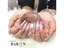 春っぽピンク×ホワイトネイル