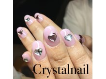クリスタルネイル ボンベルタ橘店(CRYSTAL NAIL)/ワンカラー×ストーン