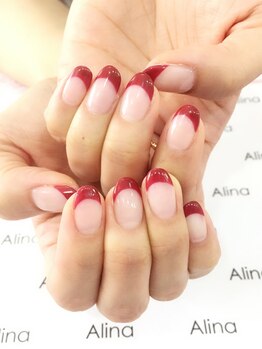 エリナネイルサロン池袋(Alina Nail Salon)/ボルドーフレンチ5500円