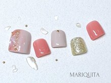ネイルサロン マリキータ(MARIQUITA)/パステルピンク×ホワイトシェル
