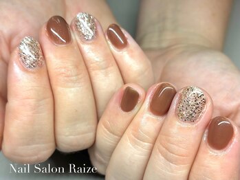 ライズ 本町店(Raize)/秋色ブラウンネイル/シンプル