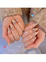 nail salon popo 新宿三丁目2号店　〈韓国ネイル×ワンホンネイル×長さだし〉/ヌードカラー☆