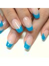 海外ガール風ブルーフレンチ