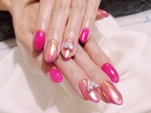 キープ ネイルサロン(KEEP)/オーロラパウダー～ピンク～