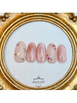 ピオニーネイル(peony nail)/ドライフラワー マグネット