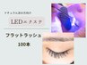 フラットラッシュ100本【エクステ初めての方に】LED◇カラー&他店オフ無料