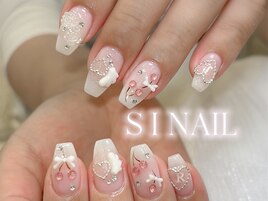 さくらんぼ×リボンネイル