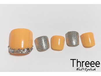 スリーネイルプラスアイラッシュ(Threee Nail+Eyelash)/フットネイル