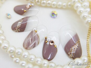 プラスネイル 自由が丘店(PLUS NAIL)/【914】定額7,689円斜めフレンチ