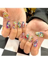 モレリア 心斎橋店(morelia)/カラフルミラーネイル