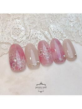 ピオニーネイル(peony nail)/アネモネ