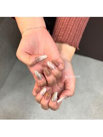 大理石ネイル/上品ネイル