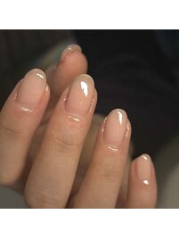 ちゅるんと自爪風ネイル