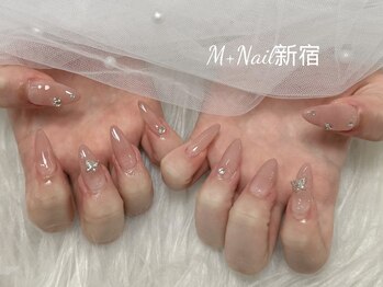 エムプラスネイル 新宿(M+Nail)/長さ出し★カラグラ
