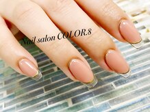 ネイルサロン カラーエイト(Nailsalon COLOR.8)/スカルプ　クリアフレンチ