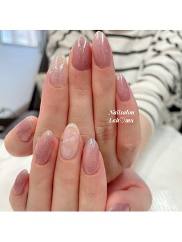 ラムー(Lah mu)/紫陽花押し花ネイル