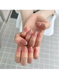 ミラーフレンチネイル