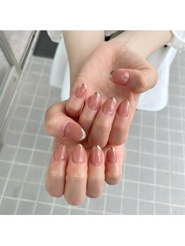 ミントリーフ バイ リート(Mint leaf by Reat)/ミラーフレンチネイル