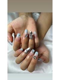 ブルー/ワンホンネイル