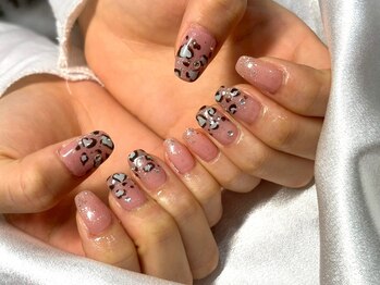 レオパード柄ネイル/春ネイル