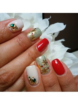 コーラル(CORAL)/クリスマスネイル