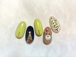 【定額】クリスマスネイル くま