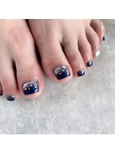 リコリサイア(ricco risaia)/ネイビー×ラメ