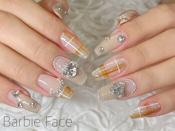 バービーフェイス 恵比寿(Barbie Face)の写真/【お客様のほとんどが持込画像の実力派サロン】手描きアートはもちろん!パーツの種類も沢山ご用意★