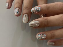 アイネイルズ 天神今泉店(I-nails)/【kanako】ストライプホロdesign