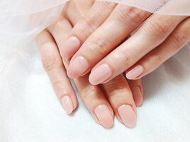 上品ピンクの美爪ネイル