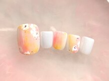 ネイルサロン フローリア(nail salon Florir)/花柄　ニュアンス