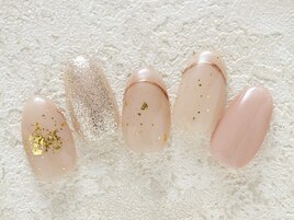 ニュアンスネイル/金箔ネイル