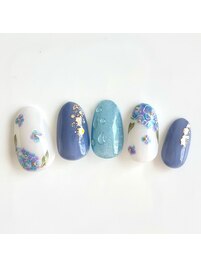 梅雨　水滴　あじさい