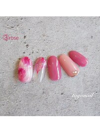 ローズ柄ネイル☆