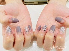 持ち込みツイードデザインネイル