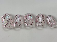 ネイルメゾン 天神店(NAIL MAISON)/クリアラメぷっくり¥7000