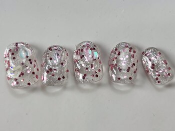 ネイルメゾン 天神店(NAIL MAISON)/クリアラメぷっくり¥7000