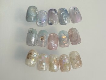 水滴 アジサイ ニュアンスネイル