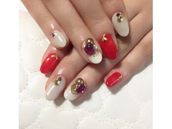 ラズネイル(RUZ'S NAIL)/【秋本】バレンタインネイル