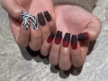 ラウンジ渋谷 本店(RounGe SHIBUYA)/【ジェル】マット×ゼブラ