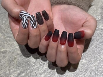 ラウンジ渋谷 本店(RounGe SHIBUYA)/【ジェル】マット×ゼブラ