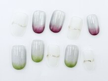 ネイルサロン クイール 小山店(NAIL SALON QUILL)/マグネット×透明感グラデ