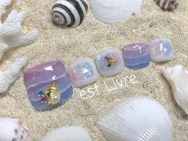 天然石風グラデフット