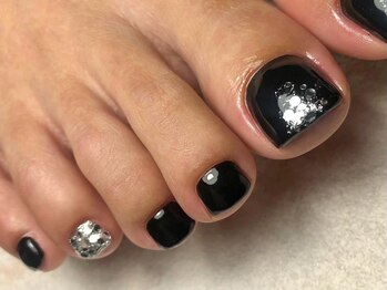 オーラリー ネイル アート メゾン(ORRERY nail art maison)/フット / ブラック