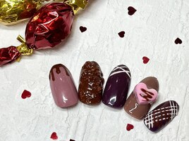 バレンタインネイル