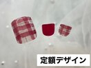チェックネイル×フットジェル